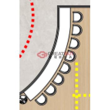 夹层阅读桌（弧形）