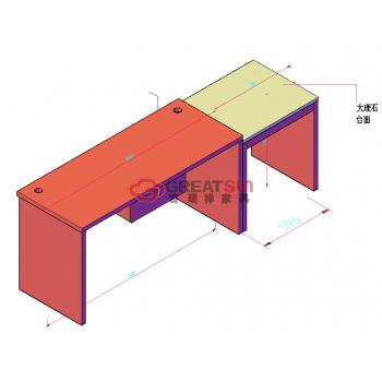 连体写字桌