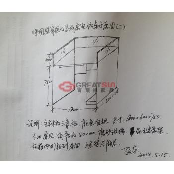 单人电脑桌（带屏风）