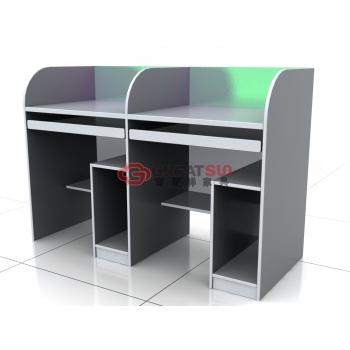 木制双人电脑桌