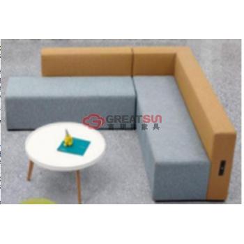 茶歇区异形组合沙发