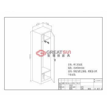 可拆单门更衣柜