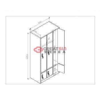 三门更衣柜