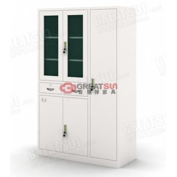 对开玻璃门更衣书柜