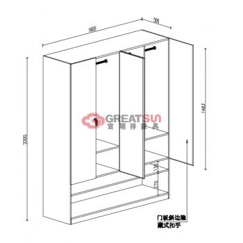四门衣柜