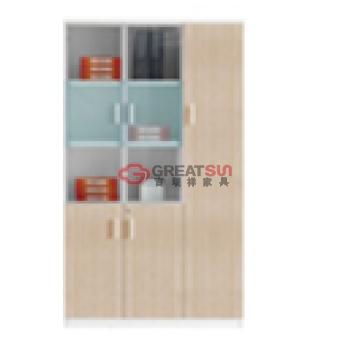 对开磨砂玻璃门更衣书柜