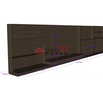 VIP沙发背景展示柜