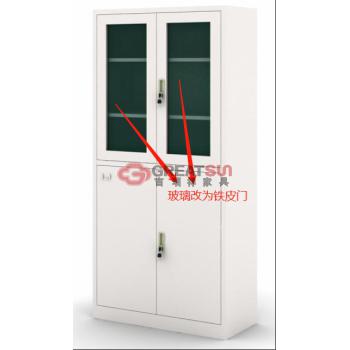 无玻璃对开门书柜