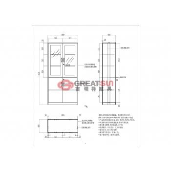玻璃门文件柜（不含衣柜）
