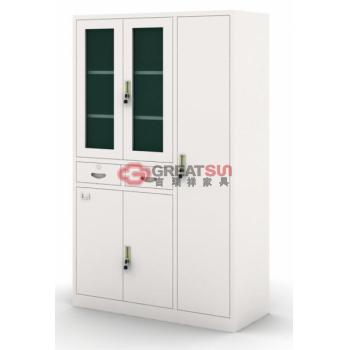 对开玻璃门更衣书柜