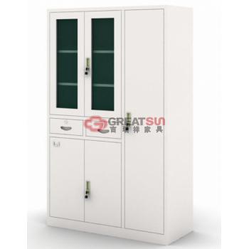 对开玻璃门更衣书柜