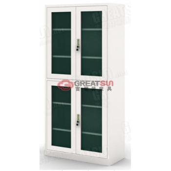 两节对开玻璃门文件柜