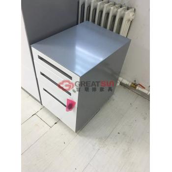 薄边三抽活动柜