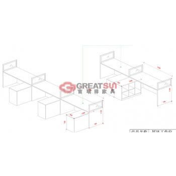 C40三人屏风工作位