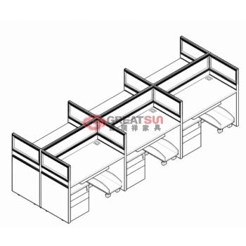 320款六人屏风工作位