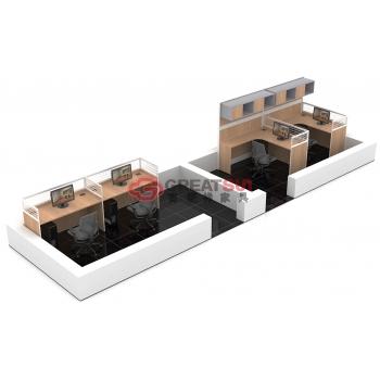 T3+T8两人屏风工作位