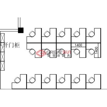 T3-L型屏风工作位