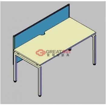 易众矩形办公桌（带G20桌屏）