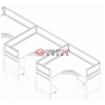 双人屏风工作位