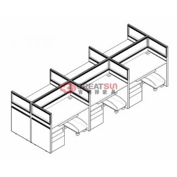 G28六人屏风工作位