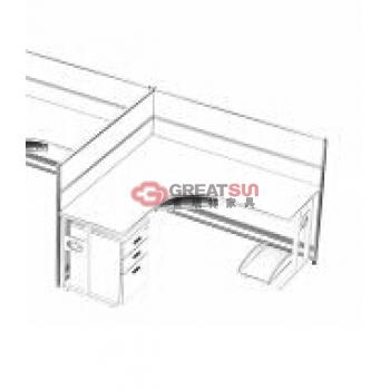 苹果风屏风工作位