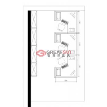 三人屏风工作位