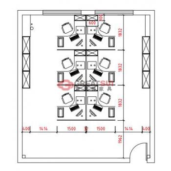 6人屏风工作位（K32款）