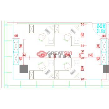 T32两人屏风工作位