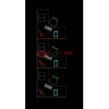 K32屏风3人工作位