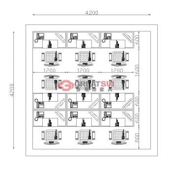 G28屏风3人位1组