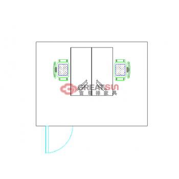 二人屏风工位（面对面）