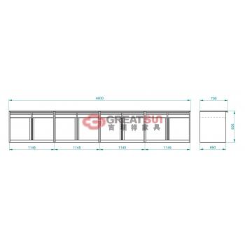 自助餐台4.6*0.75