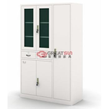 对开玻璃门更衣书柜