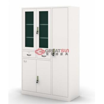 对开玻璃门更衣书柜