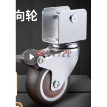 万向轮带刹