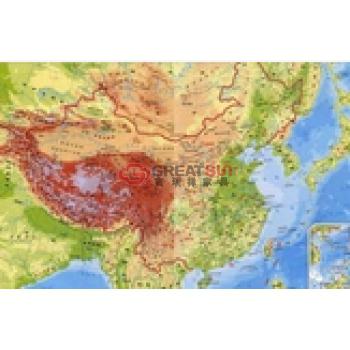中国地形地图