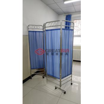 移动折叠屏带轮卫生室布艺屏风