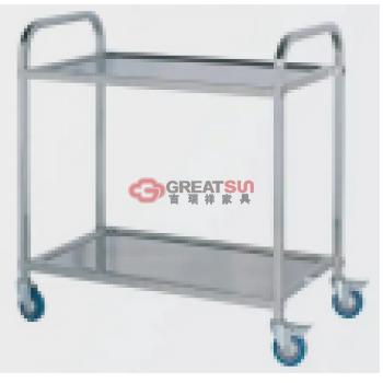双层不锈钢餐车