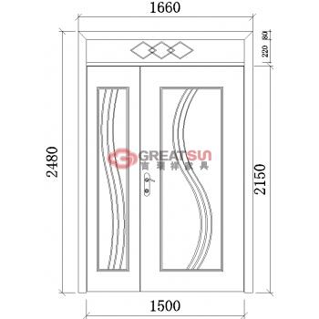 字母门（一楼1500字木门）
