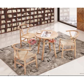 休闲区四人圆桌椅