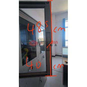 两抽屉对开门书柜锁杆