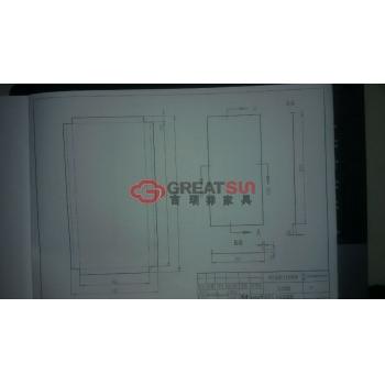 对开玻璃门柜（隔板）