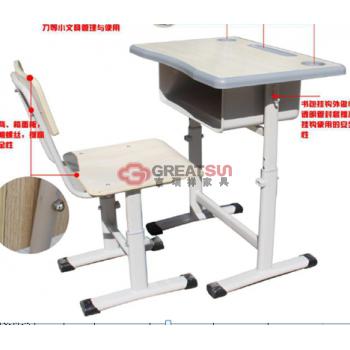单人可升降课桌椅
