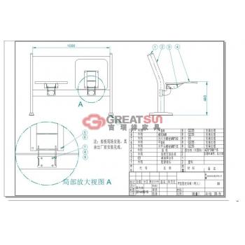 f型两人固定后椅