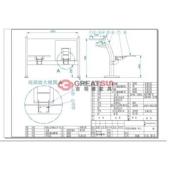 f型两人固定课桌椅