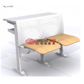 固定式F型两人前椅后桌