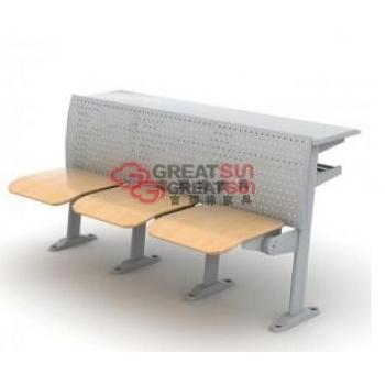 固定式F型三人前椅后桌