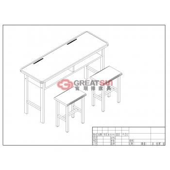双人课桌凳1