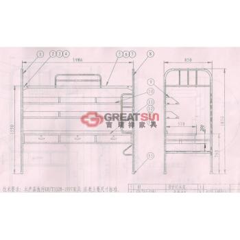 上铺下书桌式床（CG-G90702)