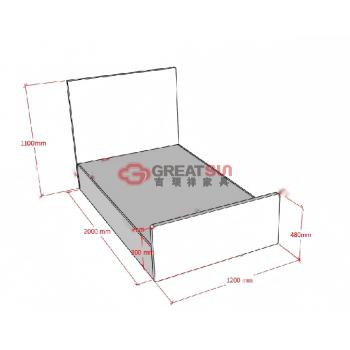 单人床（不带床屏）